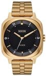 Nixon Fremont 40 Unisex Armbanduhr Gold Schwarz, Quarz Analog Uhr mit
