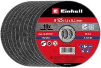 Original Einhell Trennscheiben-Set d&uuml;nn 125 x 1,0 mm (Winkelschleifer-Zubeh&ouml;r,