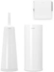 Brabantia Renew Collection WC-Garnitur, Stahl, Wei&szlig;, Einheitsgr&ouml;&szlig;e