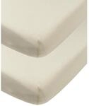 Meyco Spannbettlaken 2er Pack Kinderbett 70x140/150cm Jersey Soft Sand | 100 %