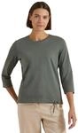 Damen 3/4-Arm Shirt mit Rundhals in Unifarbe