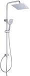 JOHO Edelstahl Duschset ohne Armatur, Chrom Duschsystem mit Regenduschset,