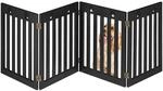 Relaxdays Hundeabsperrgitter, freistehendes Schutzgitter, HxB: 60 x 204 cm, MDF,