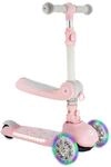 MoMi Debe Roller Kinder ab 1 Jahr bis 50 Kg &ndash; Scooter 2-in-1 mit Klappsitz -