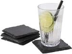 APS Naturschieferplatten 10x10cm, 4er-Set - Quadratische