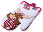 Zenker Back- & Topfhandschuh &ndash; Weihnachtliches Elch-Motiv, Baumwolle,
