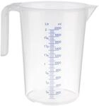 APS Messbecher 2 Liter, &Oslash; 15 x H: 20,5 cm, Kunststoffbecher mit gepr&auml;gter