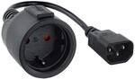 NANOCABLE 10.22.0902 Adapterkabel f&uuml;r USV, C14-Stecker auf CEE7-Buchse, 50 cm,