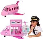 Barbie Dream Land Traumflugzeug | Echtes Mikrofon mit 5 Sounds, 3 Spielbereiche...