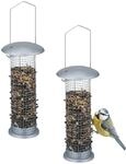 Relaxdays Vogelfutterspender 2er Set, f&uuml;r Erdn&uuml;sse, Mehlw&uuml;rmer, zum...