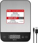 Etekcity 10kg K&uuml;chenwaage Digital - Edelstahl Waage K&uuml;che mit USB-Aufladung 