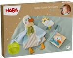 HABA Baby-Spiel-Set Gans 3-in-1 &ndash; Geschenkset mit Greifling, Knisterbuch &