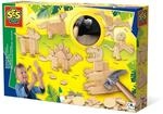 SES Creative 00942 Holzarbeitsset-Dinosaurier, Mehrfarbig, Medium