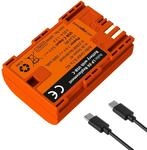 Rollei LP-E6 Akku 2600 mAh mit USB-C Ladekabel | Kompatibel mit Canon EOS 5D...