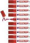 edding 550 Permanentmarker - rot - 10 Stifte - Rundspitze 3-4 mm - wasserfest,