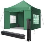 VOUNOT&reg; Pavillon 3x3m Wasserdicht Stabil Winterfest, Pop Up Faltpavillon mit 4