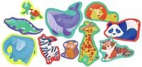 Dschungel-Freunde-Puzzle, Puzzle-Set enth&auml;lt zehn exotische Tierpuzzles