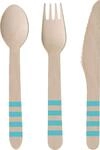 Amscan 9903311 - Besteck Pineapple Vibes, 24-teilig, 8 Messer, 8 L&ouml;ffel, 8...