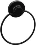 Cornat Handtuchhalter 3 in 1 &ndash; schwarz &ndash; Ring &ndash; mit Saugnapf | 3 verschiedene
