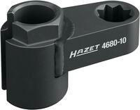 HAZET Abgassonden-Einsatz 4680-10, 1/2" Doppel-Vierkant, SW 20 mm, Au&szlig;en Sechskant,