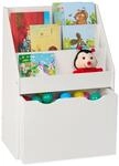 Relaxdays B&uuml;cherregal Kinder, HxBxT: 69,5 x 50,5 x 28 cm, 3 B&uuml;cherf&auml;cher,