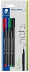 STAEDTLER triplus fineliner 334 &ndash; 4er Set, bunt, 0,3 mm | Bunter...