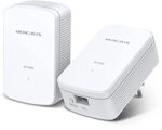 Mercusys Powerline Adapter MP500 KIT, 1000 Mbit/s HomePlug AV2, Gigabit Port,...