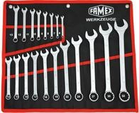 FAMEX 10349-19 Ringmaulschl&uuml;ssel Satz - Gabelringschl&uuml;ssel Schraubenschl&uuml;ssel Set