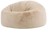 Icon Kingston Kunstfell Flauschig Sitzsack mit F&uuml;llung, Beige | In Deutschland