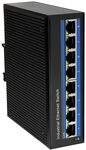 LogiLink NS203 - Industrieller Gigabit Ethernet Switch, 8-Port 10/100/1000 Mbps