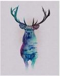 Komar Wandbild | Animals Forest Deer | Poster, Bild, Wohnzimmer, Schlafzimmer,