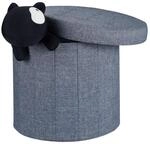 Relaxdays Sitzhocker mit Stauraum Gr&ouml;&szlig;e L, Fu&szlig;hocker mit Deckel,...