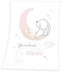 Herding Babydecke, Little Bunny Motiv, 75 x 100 cm, Polyester, Wei&szlig;