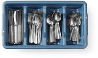 HENDI Besteck Set, 200 teilig, mit Besteckk&auml;sten, 50 Messer, 50 Gabeln, 50