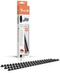Peach Plastik Binder&uuml;cken 8mm schwarz Inhalt 25 St&uuml;ck