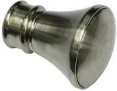 Gardinia Endknopf, Aluminum, Edelstahl-Optik, Windsor Konus, 2
