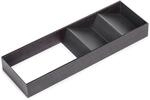 Emuca - schr&auml;ger Organizer f&uuml;r Schublade, 150x470 mm, Grau anthrazit, Stahl...