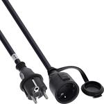 InLine Schutzkontakt-Verl&auml;ngerung Outdoor IP44, 15 m, H07RN-F Gummileitung 