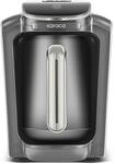 KARACA Hatır Neo Turkish Coffee Maker Silver - Electric Mocha Pot with 3 Coffee