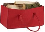 Relaxdays Kaminholztasche aus Filz, tragbarer Feuerholzkorb, faltbarer...