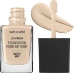 Wet n Wild Photo Focus Matte Foundation, Fl&uuml;ssiges Make-up Matt Aufbaubar, Kein