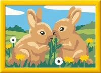 Ravensburger CreArt Hasenfreunde - Malen nach Zahlen ab 7 Jahre | Malset mit...