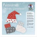 Ursus 38075599F - Faltbl&auml;tter Nordic Christmas, ca. 15 x 15 cm, 120 Blatt