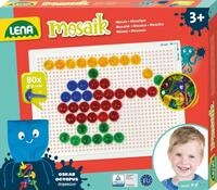 Lena 35622 - Mosaik Steckspiel Set, Steckmosaik mit 80 transparente Stecker,