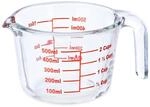 Relaxdays Messbecher Glas, 500 ml, hitzebest&auml;ndig, mikrowellengeeignet, Skala...