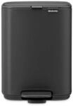 Brabantia Bo Treteimer 4 L (schwarzgrau), platzsparender Mini M&uuml;lleimer mit