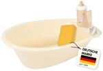 Heless 921 - Puppen-Badewannenset mit Zubeh&ouml;r | in Beige, in der Gr&ouml;&szlig;e 41 x...