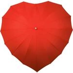 Falcone Parapluie Droit - Toile en Forme de Coeur Rouge Regenschirm, 80 cm, Rot