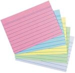 herlitz Karteikarten A6 14,9 x 10,9 cm, liniert, 5 Farben, 200 St&uuml;ck | rosa,...