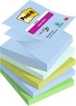 Post-it Super Sticky Z-Notes, 5 Bl&ouml;cke (450 Blatt), 76 x 76 mm, Blau, Gr&uuml;n 